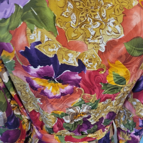 🔹 Vintage Victorias Secret Gold Label Long Silk Robe - Picture 3 of 4